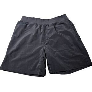 Fabletics Mens Workout Running Training Shorts Black Zipper Pockets Activewear‎